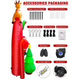 10Ft Christmas Inflatable Decoration With Build-In Leds, Blow Up Yard Santa Claus Decoration Christmas Archway Inflatabl