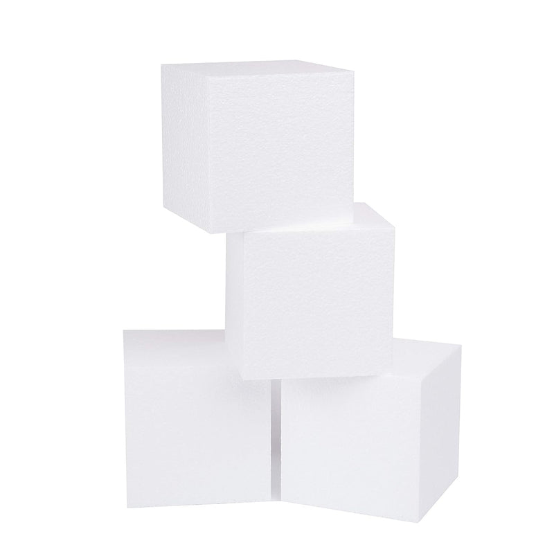 Silverlake Craft Foam Block - 4 Pack Of 5X5X5 Eps Polystyrene Cubes Fo