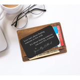 Valentine’S Day Gift For Boyfriend Husband Hubby Fiancé From Girlfriend Wife-Sentimental Engraved Wallet Insert Card Decor -Love Isn'T About Finding Someone-Wedding Christmas Birthday Gifts For Men