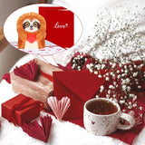 Pop Up Birthday Greeting Cards 6 X 8 Inch 3D Plush Soft Animal Pop-Up Card For Her And Him Funny Gifts For Celebrate, Blank Note And Envelope Included(Valentine Love)