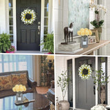 Artificial Chrysanthemum Ball Flowers Hydrangea Arrangement Bouquet Presents Decor 10Pcs Without Vase (Yellow)