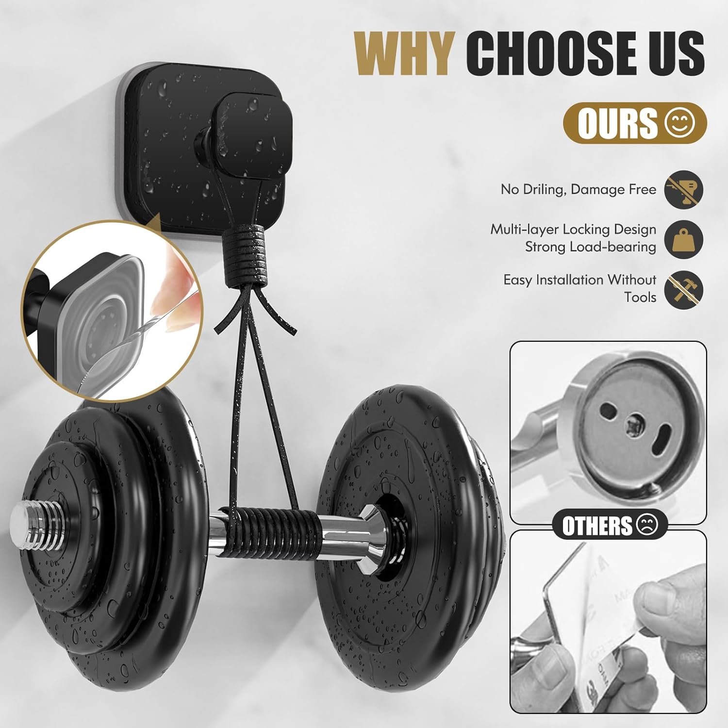 Suction Cup Hooks For Shower,Heavy Duty Shower Hooks For Bathroom Wall,Glass Windows,Smooth Doors To Hang Towels,Robes,Coat,Reusable Suction Cup Wreath Hanger For Christmas Wreaths-Black(2 Pack)