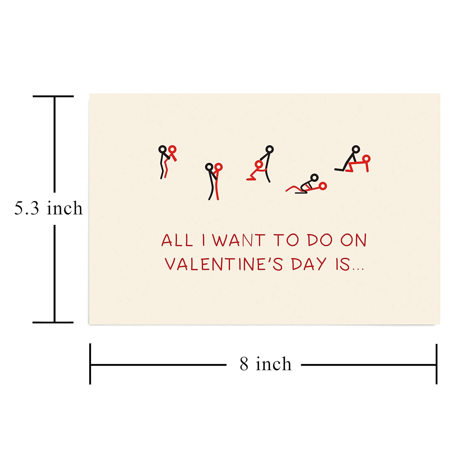 Cheeky Valentines Day Card, Vday Card For Husband Wife Bf Gf, All I Want To Do On Valentines Day Is...