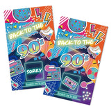 50 Pack Back To 90S Scratch Off Cards, Retro Disco Light Scratch Cards For 30Th 40Th Birthday Party, Back To The 90S Party Decorations For Music Lover, Raffle Ticket Lottery For Group Activity