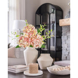 Pink Artificial Hydrangea Flowers 18.8 Inch Long With 6 Inch Full Realistic Bloom Lifelike Silk Faux Hydrangea Stems For Wedding Bouquet, Table Centerpieces, Party Decor, Home Indoor Decoration