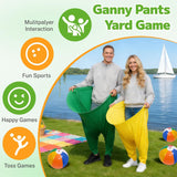 Granny Pants Party Game For Adults, Grannies Pants Ball Catching Game, Outdoor Granny Family Panties Games With 8 Colorful Bouncy Balls & 1 Air Pump For Fun Family Reunion & Adult Groups Yard Games