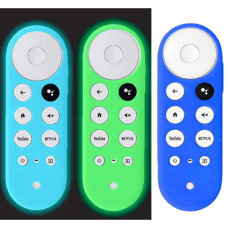 3 Pack Glow Remote Cover For Chromecast With Google Tv Remote - Silicone Remot