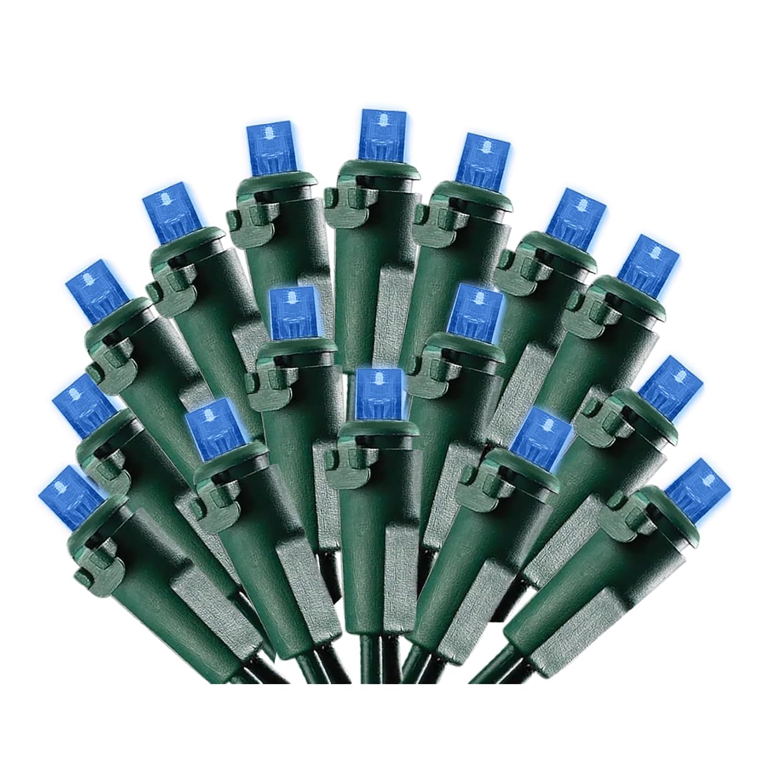 Blue Led Christmas Lights - Blue Christmas String Lights - 100 Count Wide Angle Mini Led Blue Christmas Tree Lights With