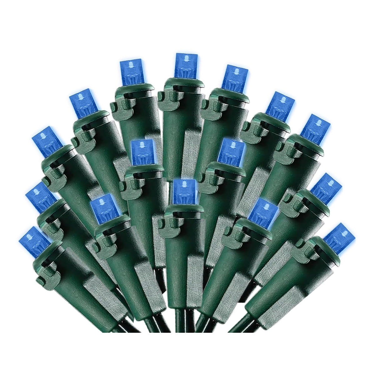 Blue Led Christmas Lights - Blue Christmas String Lights - 100 Count Wide Angle Mini Led Blue Christmas Tree Lights With