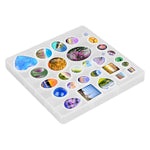 Resin Jewelry Molds Pendant Trays Making Kit With 30Pcs 5 Styles Metal Pendants And 1Pc Silicone Epoxy Casting Mold For Pendant Crafting Diy Gifts