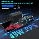 45W USB-C Charger, 2-Pack Super Fast Charger for Samsung S24/S23/Tab S9