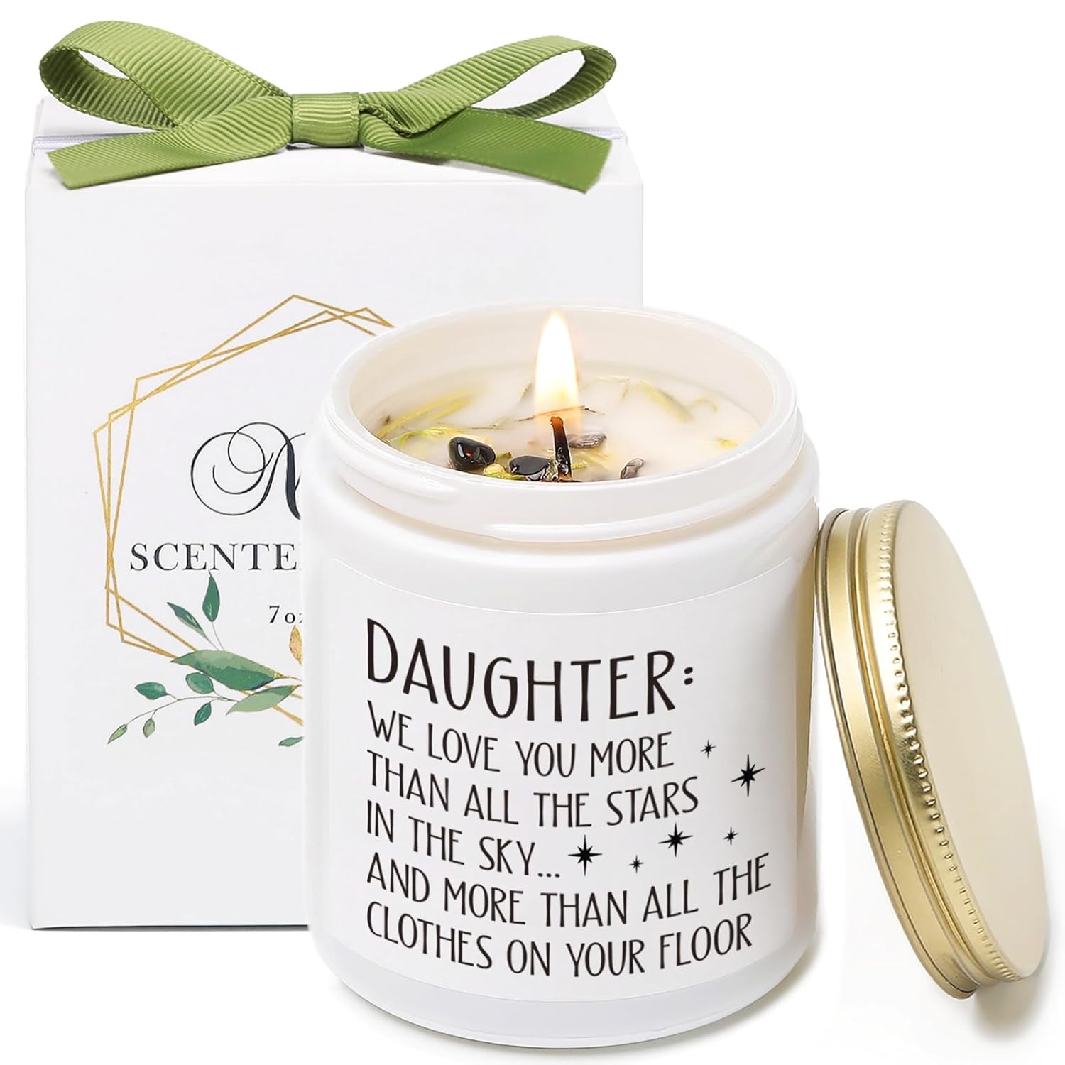 Teen Girls Candle Gifts For Daughter From Mom, 14-16 Teen Girl Birthday Gifts For Daughter, Teenage Girl Valentines Presents Funny Blessing Gift, 7Oz Vanilla Lavender Scented Candle