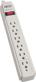 Surge Protector Power Strip 6 Outlets 8 Ft Cord 990J 120V Flat Plug Gray