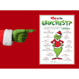 15 Who Is Most Like The Grinch Game Cards- Fun & Easy For Family Christmas Holiday Office Friends Church Party, Supplies, Activity, Decorations