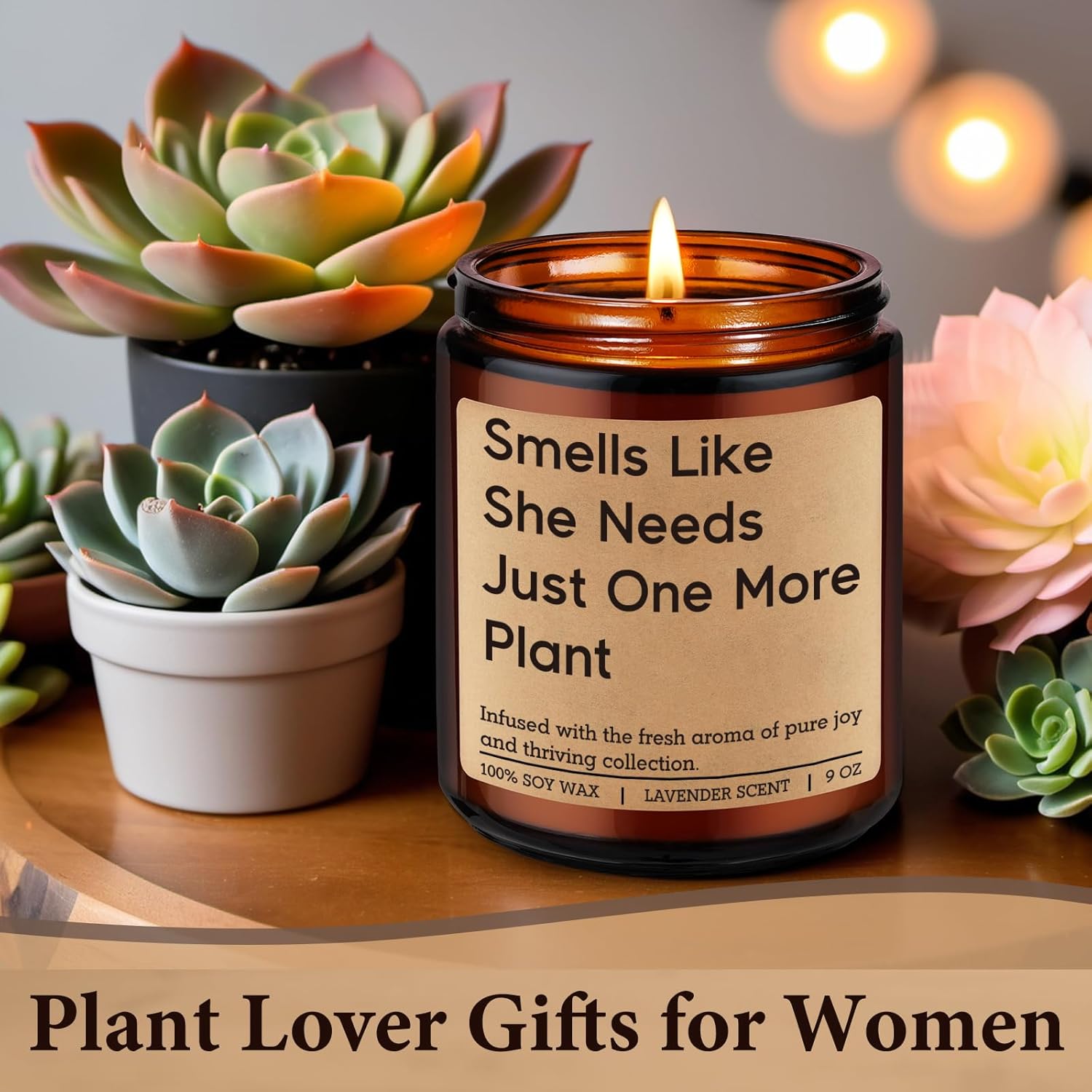 Candle, Plant Lover Gifts For Women Lady Mom, Unique Gardening Gifts For Gardeners, Plants Lovers Themed Stuff, Cool Funny Valentines Day, Mothers, Birthday Planting Idea For Woman Friend Her