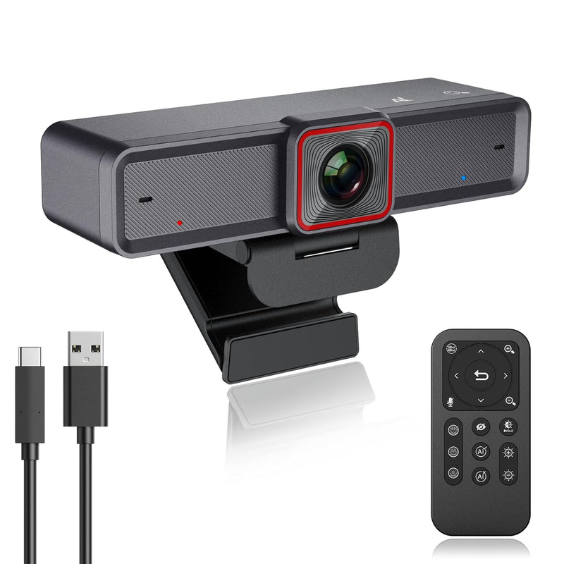 4K Ai Webcam: Ai-Trackig Web Camera Dual Ai Noise-Cancelling Microphones - Hdr