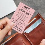 Gifts For Mom - Engraved Metal Mom Card - Mom'S Birthday Christmas Mothers Day Keepsake Gift From Daughter Son