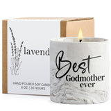 Godmother Gift - God Mother Gifts From Godchild, Godmother Proposal Present, God Mother Mothers Day Christmas Gift From Goddaughter, Best Godmother Ever 6 Oz Lavender Scented Candles Decoration