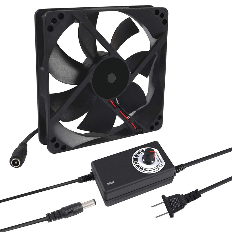 120Mm X 25Mm 110V 220V Ac Powered Cooling Fan With Speed Controller 3V To 12V,