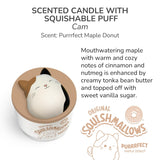 Studio Oh! x Squishmallow Cam Purrrfect Maple Donut Scented Candle, 12 oz, Maple, Cinnamon, Nutmeg, Tonka Bean Butter, and Vanilla Sugar, 38 Hour Burn Time, Reusable Decorative Jar