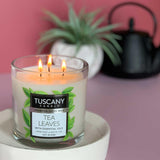 Tuscany Candle Tea Leaves: White Tea & Mint Scented Candle, 14 oz