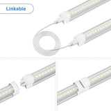 10 Pack 5FT LED Shop Lights 45W 6750LM 6500K Daylight Linkable Garage Workshop Lighting