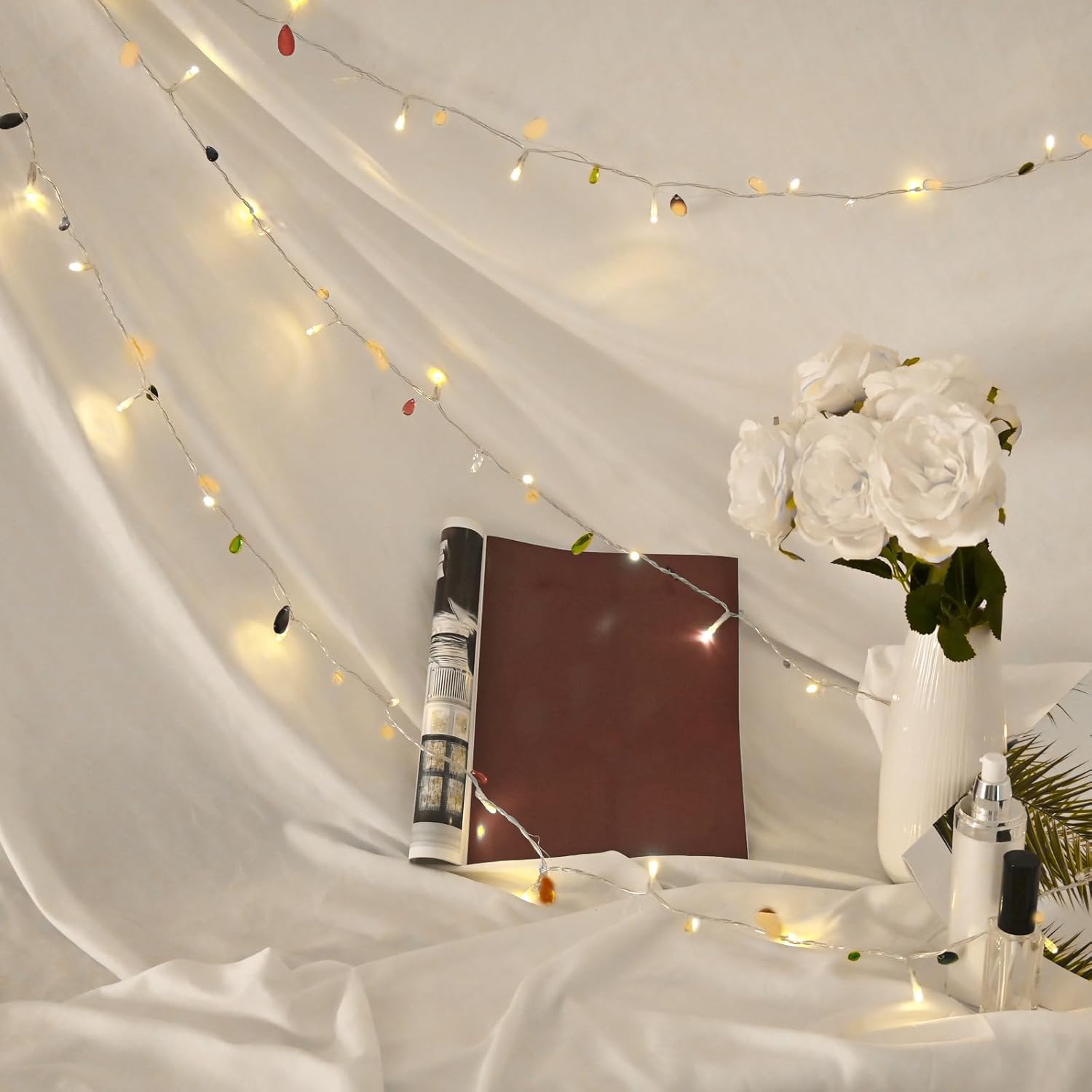 Battery Operated Bedroom String Lights Bohemia Style String With Colorful Jewels Led Fairy Christmas Lights Battery Powe
