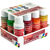 12 Assorted Matte Acrylic Paint Value Set By - Non-Toxic Paint For Drawing, Painting, Art & Crafts Supplies - 1 Pack