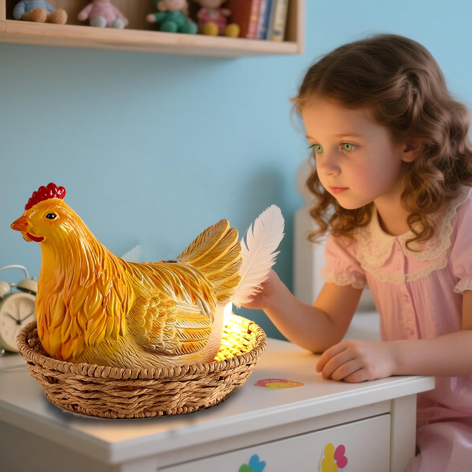 Chicken Egg Lamp,Funny Chicken Lamp,Chicken Light For Nursery,Fun And Realistic Dimmable Chicken Night Light, Perfect For Study Room Decoration, Easter, Christmas, Birthday Gifts