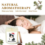 Tuxedo Cat Christmas Cedar Scented Candles - Cat Lover Gifts For Women, Girls, Mom, Lady - Merry Christmas