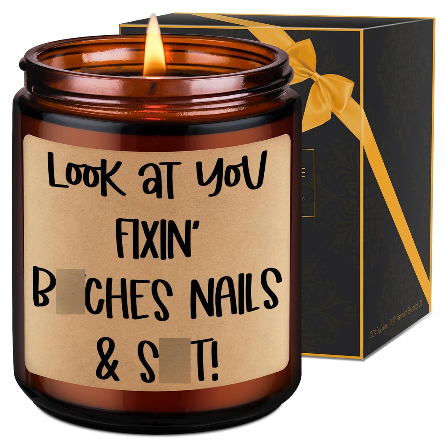Candle - Nail Technician Gifts, Nail Tech Gifts For Women, Men - Funny Birthday, Valentines, Appreciation Present For Manicurist, Salon Owner - Cosmetology Graduation Present, Manicurist Decor