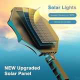 4 Pack 168 LED Solar Flood Lights 6500K IP66 Waterproof Motion Sensor Street Lights