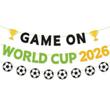 World Cup 2026 Banner, Game On Soccer Party Decorations, Soccer World Cup Banner 2026 for Watch Party, Sports Birthday Celebration Supplies