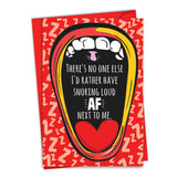 Funny Valentine'S Day Greeting Card With 5 X 7 Inch Envelope For Men And Women (1 Card) Snoring Loud C8448Vdg