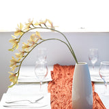 5 Pcs Real Touch Faux Orchid Champagne Orchid Artificial Flowers With Long Stem For Wedding Party Centerpiece Bridal Bouquet Diy Home Living Room Decoration