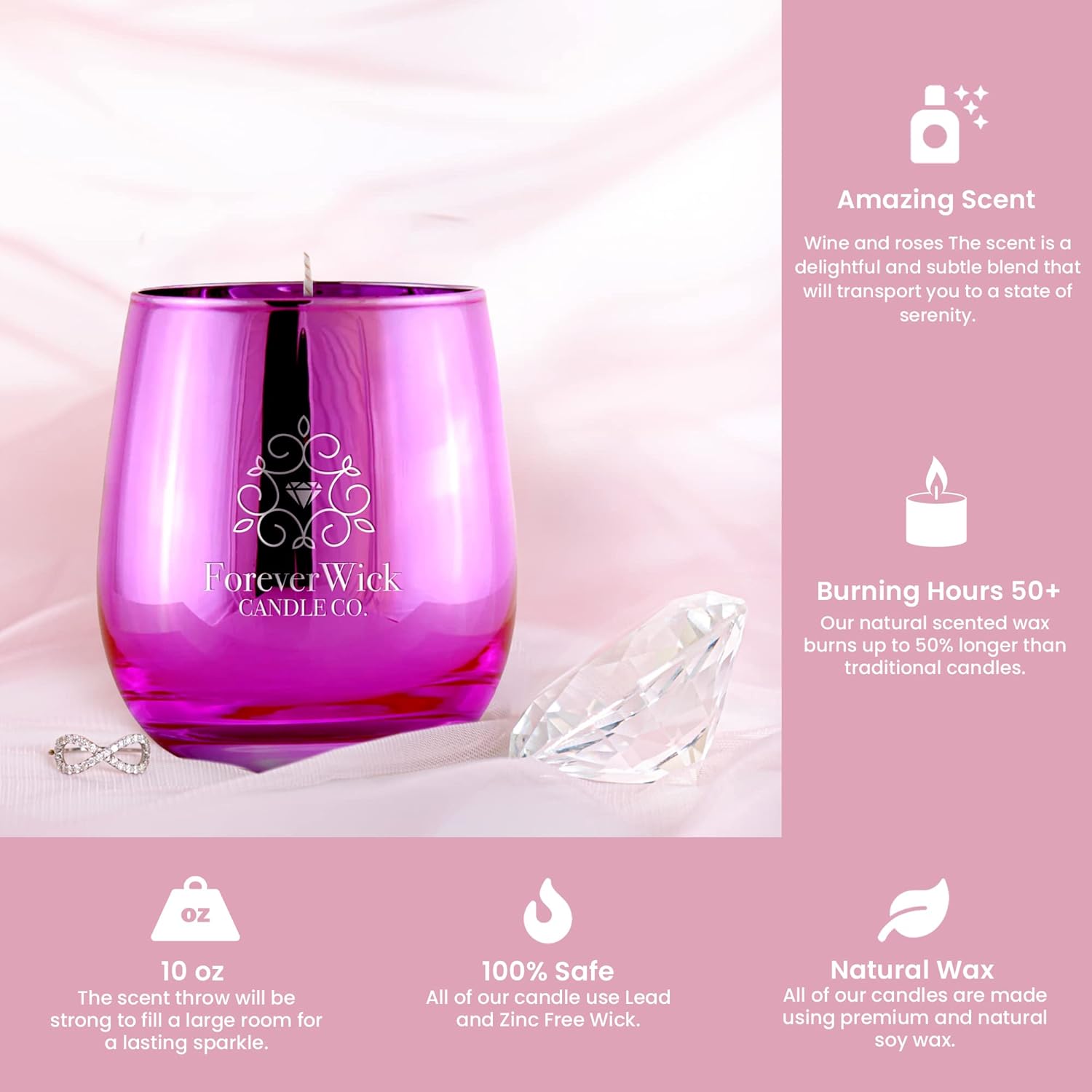 Keep Wine'Ing Diamond Candle