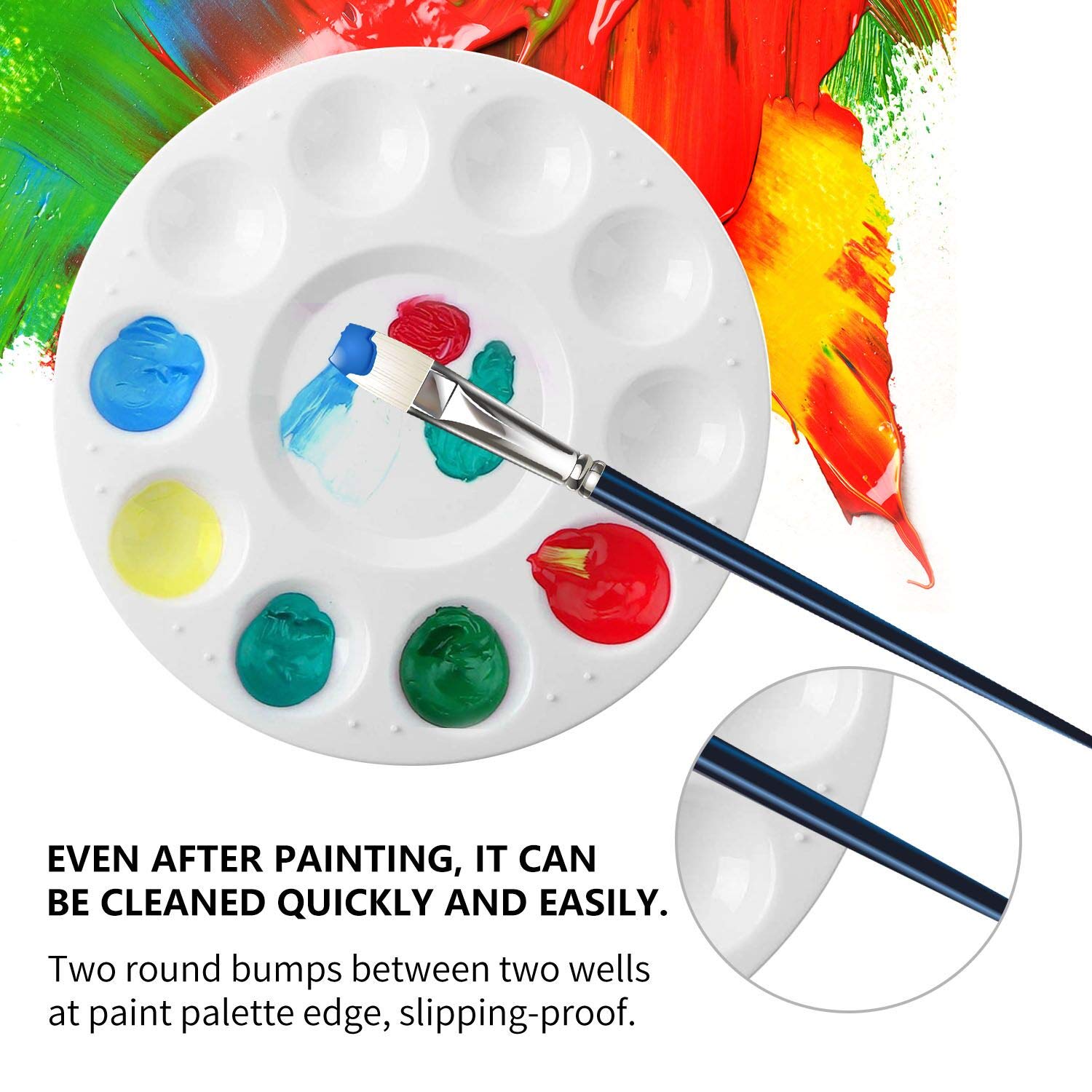 Paint Tray Palettes, 6 Pack, Painting Supplies, Painting Palette For Kids, Plastic Palette