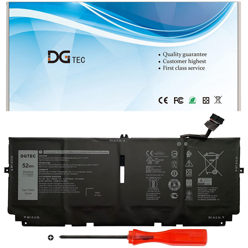 New 722Kk Laptop Battery Compatible For Dell Xps 13 9300 I5 Fhd I7-1065G7 9310