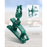 Gutter Light Clips, 100-Count C7 C9 Christmas Clips Outdoor, All-In-One Holiday Hooks For Shingle, Roof, Fence, Tree String Decoration, Weatherproof, Green