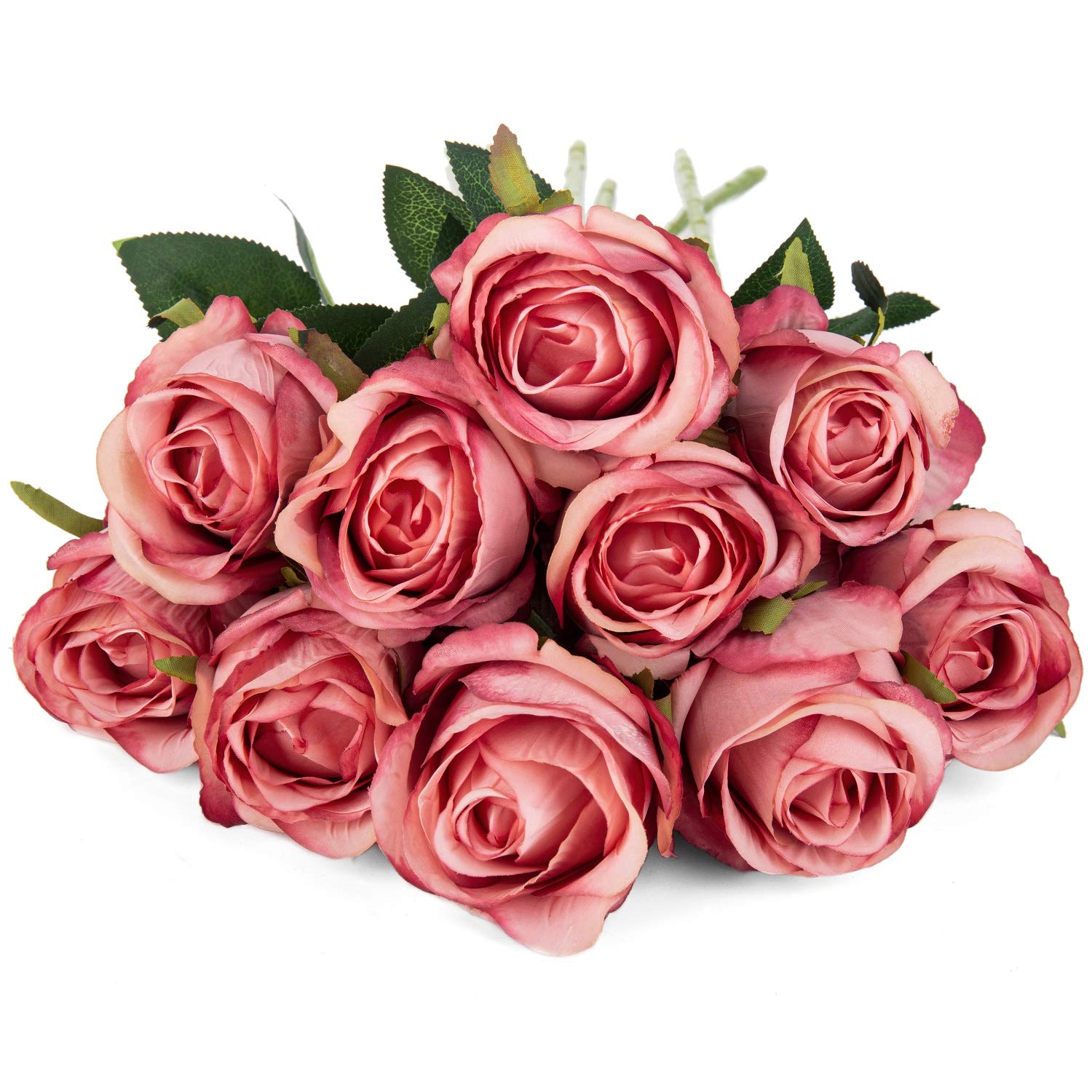 Exoment Silk Rose Flower Artificial Roses With Long Stems For Diy Wedding Bouquets Centerpieces Bridal Shower Party Home Decor1