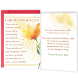 Mothers Day Card For Sister - Flower- Happy Mother'S Day Gifts For Sister, Friends, Bsteie, Gifts For Women, Her