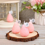 8 Pieces Strawberry Candle Strawberry Shaped Scented Wax Mini Soy Wax Scented Cute Decorative Candle For Bedroom Bathroom Decoration Parties, 2 Packs(Pink)