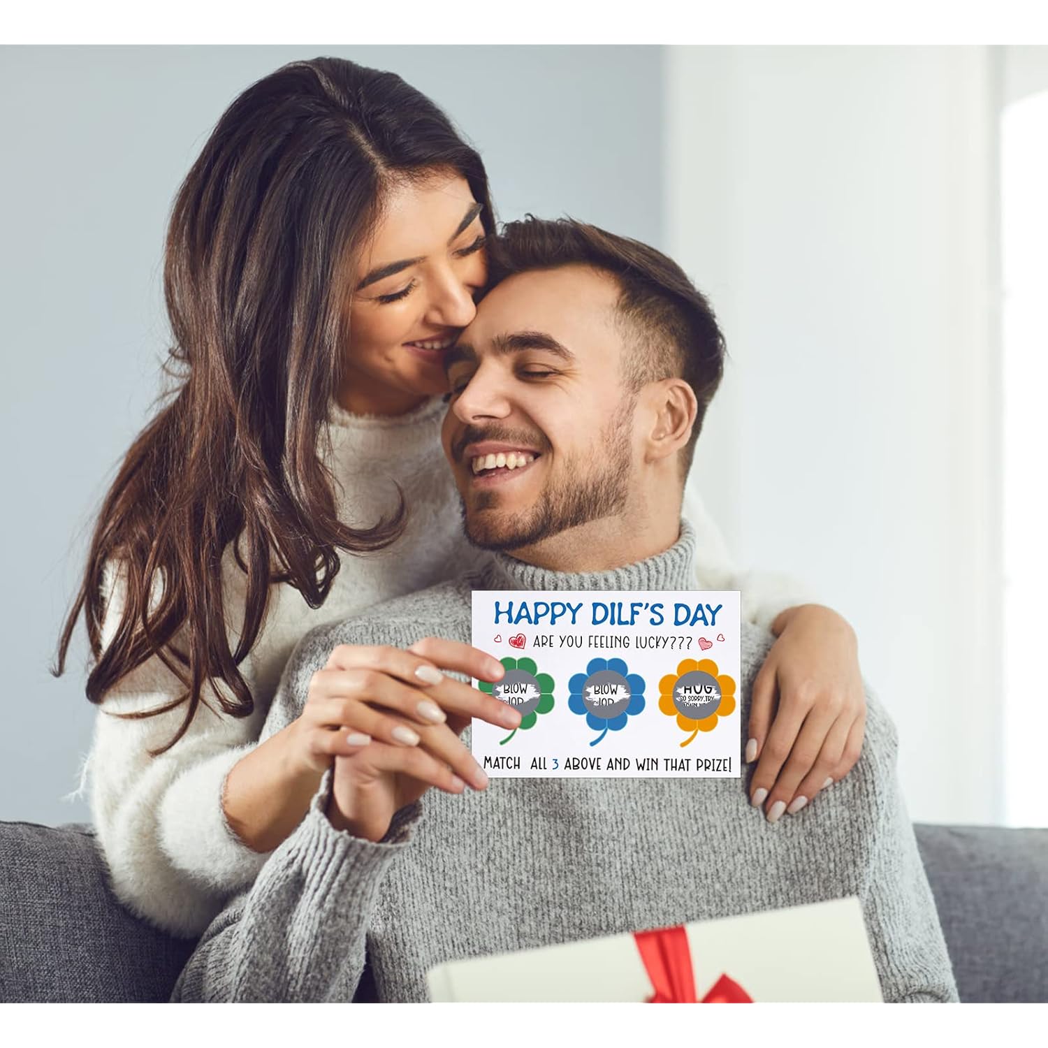 Naughty Fathers Day Card - Funny Scratch Off Fathers Day Card With Envelope Happy Dilfs Day Gift Cards Valentines Day Gift For Boyfriend Husband From Wife