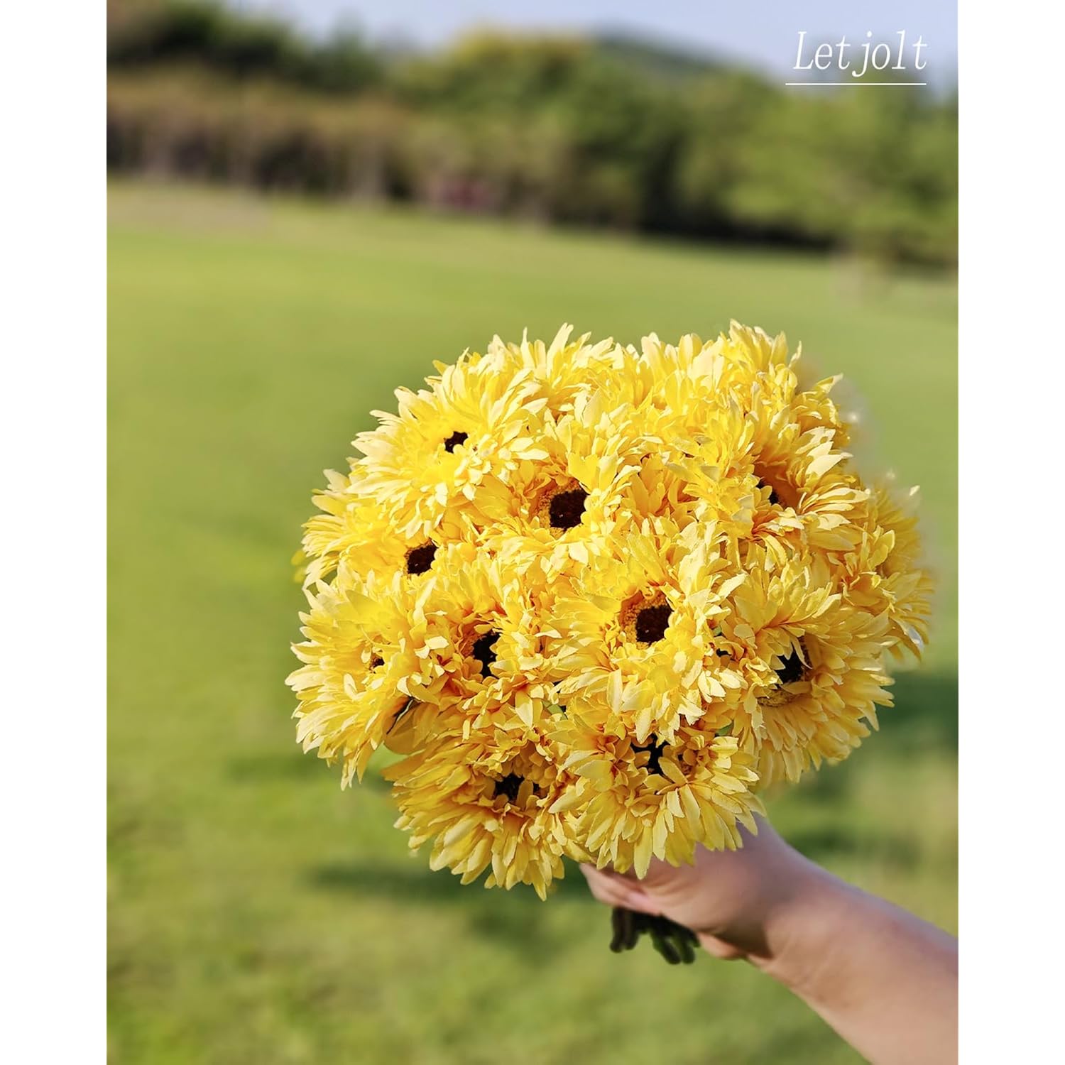 Artificial Gerbera Daisy Flowers African Daisy Yellow Silk Flowers Home Decorations Faux Diy Bouquet For Wedding Engagement Centerpieces Arrangements