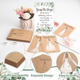 Guess The Dress Bridal Shower Games Include Wooden Table Sign 50 Couple Shower Cards&White Pencils 10 Pencil Sharpeners For Guests Wedding Decorations Bachelorette Engagement Party (Bridal Disc)