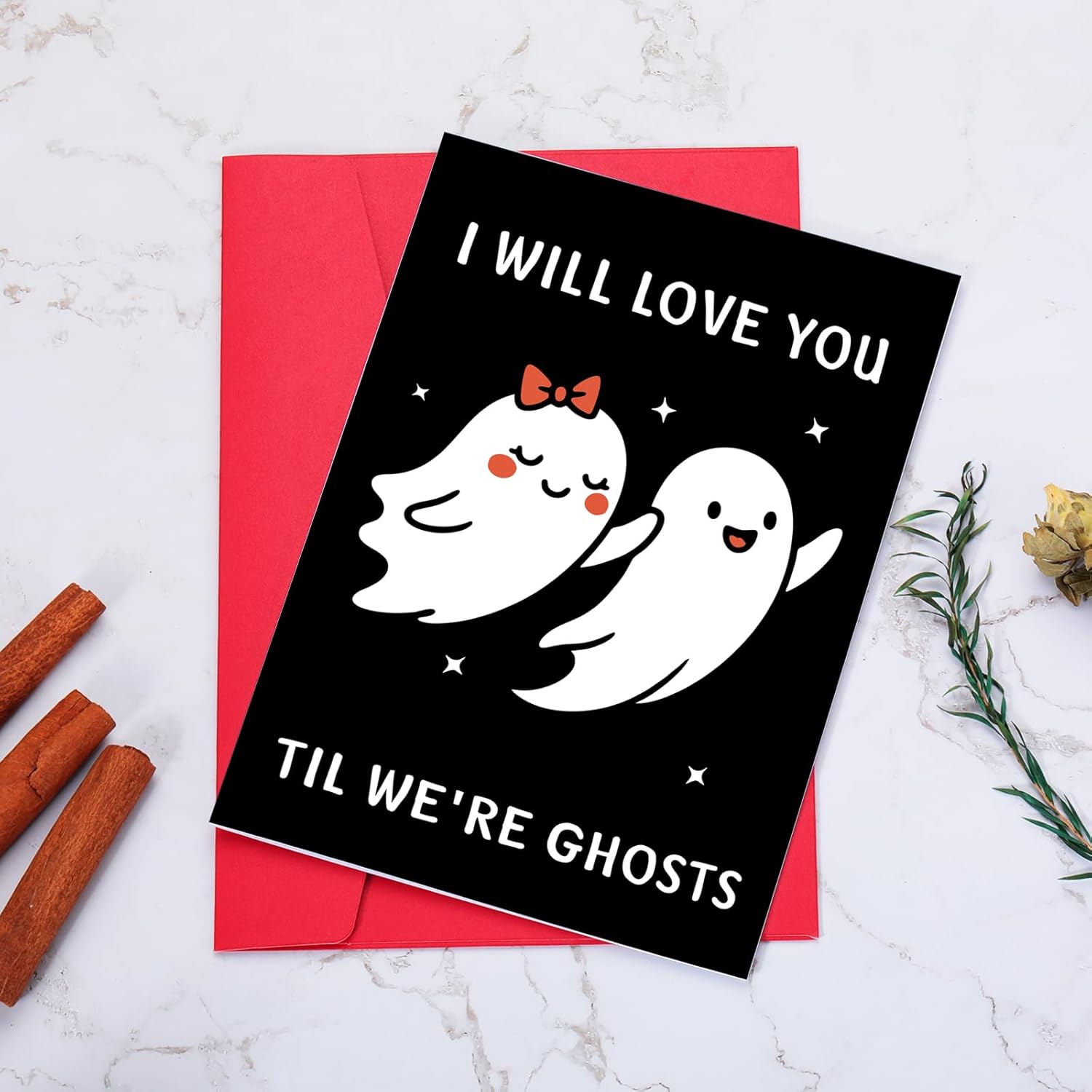 Funny Anniversary Cards For Couple Funny Spooky Gifts For Her Him Ghost Couple Stocking Stuffers First Anniversary Card For Husband Valentines Wedding Bachelor Groom Boyfriend Day I Love You Gifts