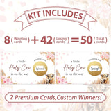 Highland Cow Baby Shower Scratch-Off Game Cards For Adults (50-Pack) - 'A Little Holy Cow Is On The Way' Themed Party Activity, Fun Group Game For Celebrations & Guest Entertainment-W4