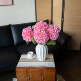 4Pcs 22.4'' Realistic Large Artificial Hydrangea Flowers With Long Stem,Pink Lifelike Latex Real Touch Flowers For Home Decor Wedding Arrangements Party Living Room Bouquets Centerpieces