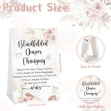 9 Pc Baby Shower Game Set - Blindfold Diaper Changing Race With Blindfolds & Diapers (Rose, Flesh Pink)