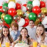 60Pcs Gold Red And Green Balloons,12 Inch Christmas Balloons Green Red And Gold Balloon Arch Kit,Suitable For Birthday Wedding Festival Christmas Party Decorations